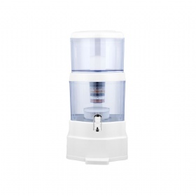 Tabletop Health Star 28L Mineralization Water Pot Purifier Gravity Type Dome Ceramic Alkaline Carbon Filter Plastic for Drinking