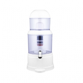20L Desk Top Gravity Ceramic Mineral Drinking Water Filter Purifier Pot with Multi Stages Filtration
